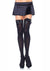 Leg Avenue Nylon Thigh High with Bow - Black - One Size