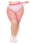 Leg Avenue Plus Size Industrial Net Biker Shorts - 1x-2x