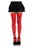 Leg Avenue Polka Dot Opaque Thigh Highs - Black/Red - One Size