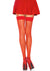 Leg Avenue Sheer Backseam Stockings - Red - One Size