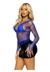 Leg Avenue Spandex Long Sleeved Industrial Net Shirt - Os