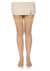 Leg Avenue Stay Up 3in Lace Top Lycra Sheer Thigh High - Nude - One Size