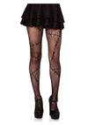 Leg Avenue Stiched Up Net Tights - Black - One Size