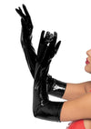 Leg Avenue Vinyl Gloves - Black - Small