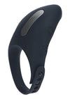 Levelz Adjustable Vibrating Silicone Rechargeable Cock Ring - Black