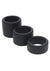 Levelz Liquid Silicone Ball Strap Set Of 3 - (S,m,l - Black - 34mm