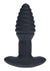 Levelz Vibrating and Rotating Ribbed Silicone Rechargeable Anal Plug with Remote Control - Black