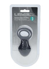 Levelz Vibrating Silicone Rechargeable Cock and Ball Ring with Winged Stimulator - Black