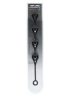 Levelz Waterdrop Silicone Anal Balls - Black - XLarge - 50mm
