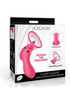 Lickgasm Plump Pleasure Licking and Sucking Rechargeable Silicone Clitoral Stimulator - Pink