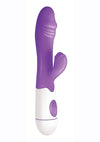 Lotus Sensual Massager #1 Silicone Rabbit Vibrator - Purple/White