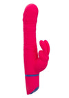 Love Bunny Beaded Spin Bunny Rechargeable Silicone Dual Motor Vibrator - Pink