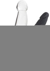Love Rider Silicone Dual Penetrator Dildo Cock Ring - Black