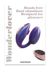 Love to Love Wonderlover Rechargeable Silicone Dual Vibrator with Remote - Iridescent Night - Blue