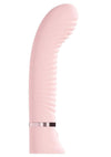 Loveline Divine 10 Function Rechargeable Silicone Ribbed G-Spot Vibrator - Pink
