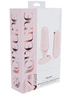 Loveline Velvet Silicone Rechargeable Vibrating Anal Plug with Remote - Pink
