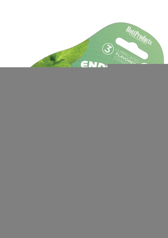 Lubricated Flavored Endurance Condoms 3 Per Pack - Spearmint