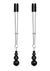 Lux Fetish Adjustable Tweezer Nipple Clips - Black