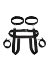 Lux Fetish Position Pal Harness with Removable Thigh Cuffs - Black
