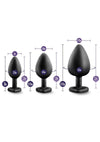 Luxe Bling Butt Plugs Silicone Training Kit with White Gems (3 Size Kit