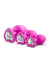 Luxe Bling Plugs Silicone Training Kit with White Gems (3 Size Kit - Pink