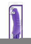 Luxe Marco Silicone Vibrating Dildo - Purple - 7.75in