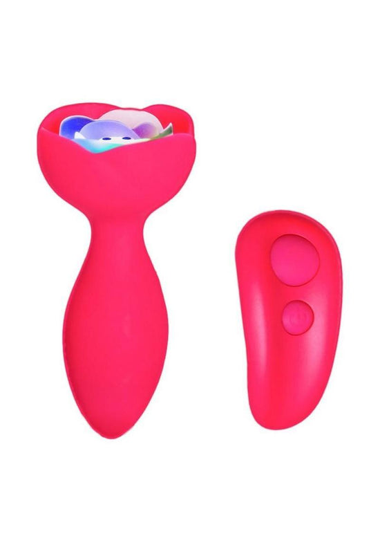 M'lady Light Up Rotating Silicone Rechargeable Anal Plug - Pink