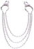 Master Series Affix Triple Chain Nipple Clamps - Metal/Silver