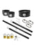 Master Series Dominion Bar Stainless Steele Spreader Bar with Collar and Restraints - Black/Silver