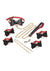 Master Series Goth Bondage - Black/Red - Set
