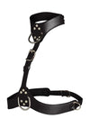 Master Series Vixen Female Chest Vegan Leather Harness - Black