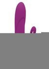 Mini Bonnie and Clyde Rechargeable Silicone Rabbit Vibrator - Black/Purple