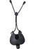 My Cock Ring Vibrating Scrotum Pouch and Cinch Silicone Cock Ring - Black