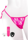 My Secret USB Rechargeable Panty Vibe Set with Silicone Remote Control Ring Waterproof - Pink