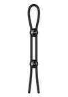 Nexus Forge Double Adjustable Lasso Silicone Cock Ring - Black