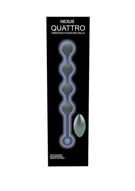 Nexus Quattro Silicone Rechargeable Vibrating Pleasure Beads - Black