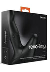 Nexus Revo Ring Rechargeable Silicone Osciliating Ring and Rotating Prostate Massager with Remote Control - Black