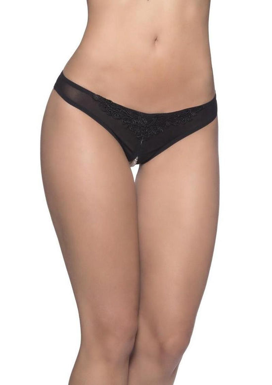 Oh LA LA Cheri Paradise Panty - Black - One Size