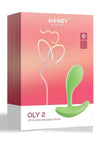 Oly 2 Pressure Sensing App Enabled Wearable Rechargeable Silicone Clit and G-Spot Vibrator - Green