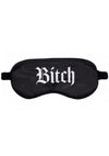 Ouch! Bitch Printed Satin Mask - Black
