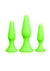Ouch! Butt Plug - Glow In The Dark/Green - Set