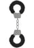 Ouch! Pleasure Furry Handcuffs - Black/Metal