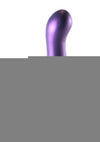 Ouch! Ultra Soft Curvy G-Spot Silicone Dildo 7in - Metallic - Purple