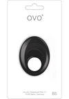 OVO B5 Silicone Cock Ring Waterproof - Black/Chrome - Black