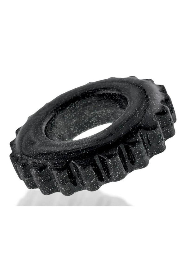 Oxball Plushy Single Cock Ring - Black Mica