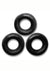 Oxballs Fat Willy Jumbo Cock Ring - Black - 3 Pack