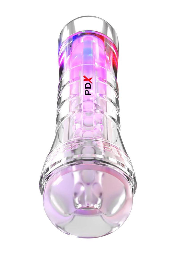 Pdx Elite Viewtube XXL See-Thru EZ-Grip Led Stroker - Clear - XXLarge