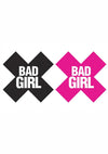 Peekaboo Bad Girl Pasties - Black/Pink
