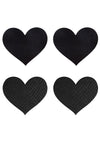 Peekaboo Classic Black Hearts Pasties - Black