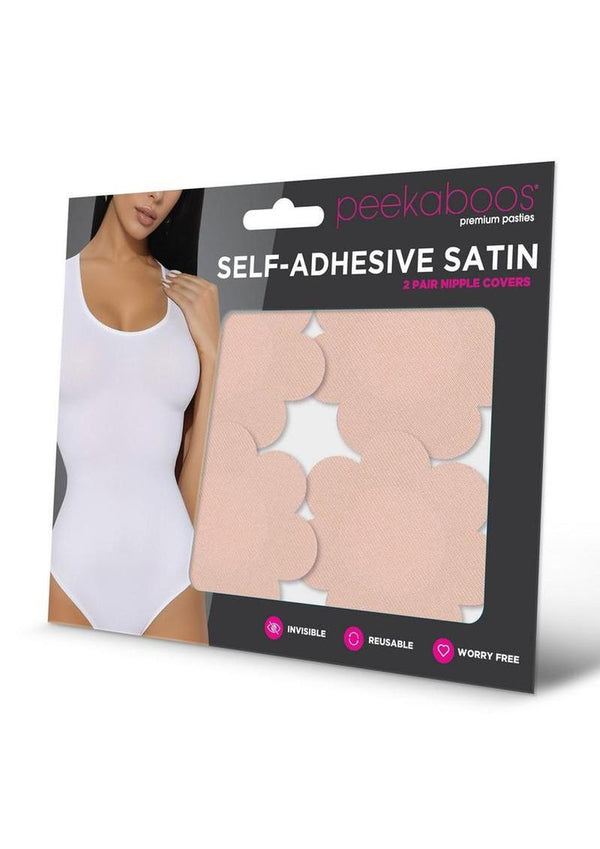 Peekaboo Satin Nipple Covers - Nude